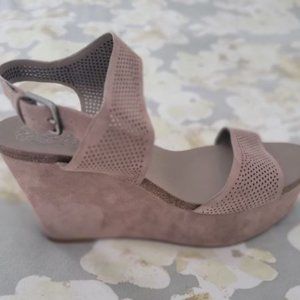 Vince Camuto Tan Suede Wedge Sandal